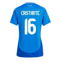 Camiseta Italia Bryan Cristante #16 Primera Equipación para mujer Eurocopa 2024 manga corta